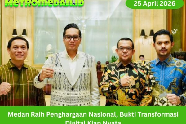 Medan raih penghargaan nasional 2026 atas inovasi layanan digital, bukti komitmen pemkot memperkuat pelayanan publik modern.