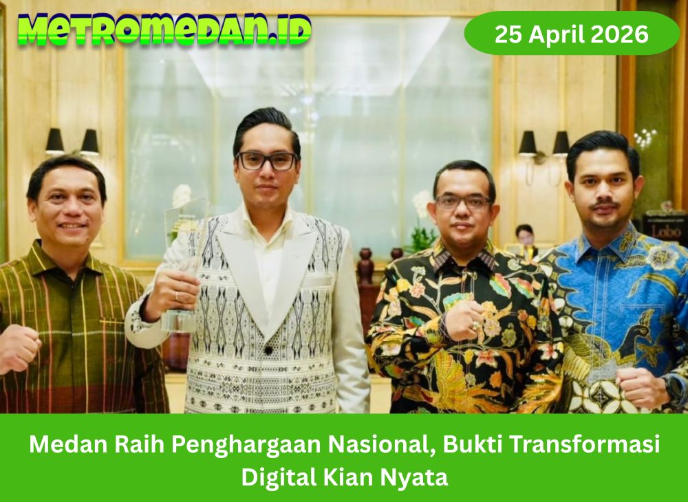 Medan raih penghargaan nasional 2026 atas inovasi layanan digital, bukti komitmen pemkot memperkuat pelayanan publik modern.
