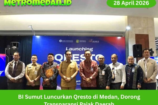 BI Sumut meluncurkan Qresto di Medan, sistem pajak digital berbasis QR untuk tingkatkan transparansi, efisiensi, dan pendapatan daerah secara real-time.