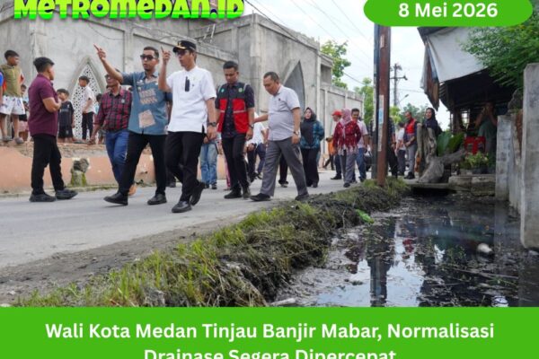 Wali Kota Medan tinjau banjir Mabar dan minta normalisasi drainase dipercepat agar akses warga serta sekolah bebas genangan.