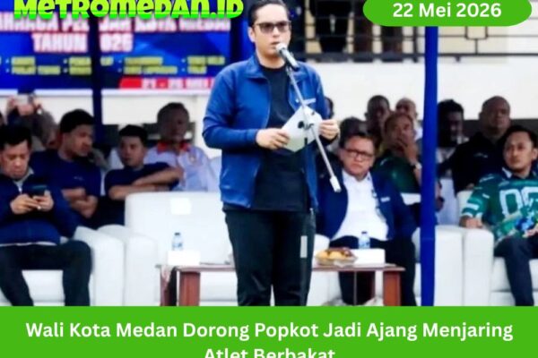 Wali Kota Medan dorong Popkot jadi ajang menjaring atlet berbakat sekaligus wadah pembinaan pelajar berprestasi dan sportif.