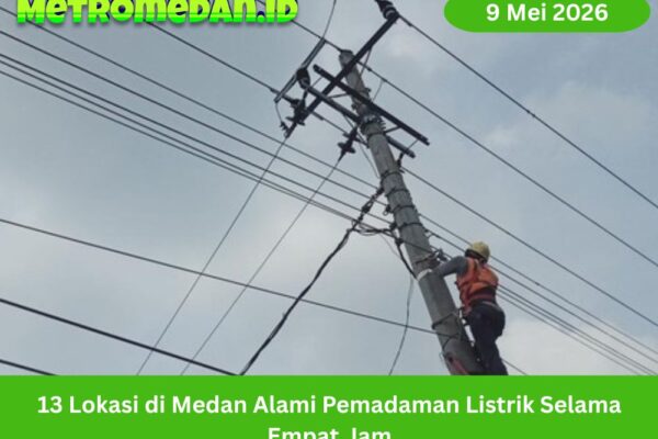 13 lokasi di Medan terdampak pemadaman listrik empat jam akibat pemeliharaan jaringan PLN untuk menjaga pasokan tetap aman.