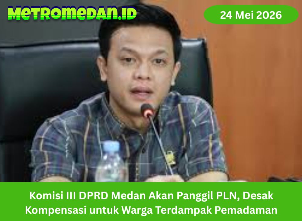 Komisi III DPRD Medan akan panggil PLN terkait pemadaman listrik dan minta kompensasi bagi warga serta pelaku usaha terdampak.
