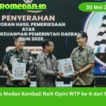 Pemko Medan kembali meraih opini WTP ke-6 dari BPK RI, menegaskan komitmen tata kelola keuangan yang transparan dan akuntabel.