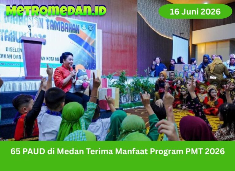 Program PMT 2026 menyasar 65 PAUD di Medan untuk mendukung gizi, kesehatan, dan tumbuh kembang 1.500 anak usia dini.