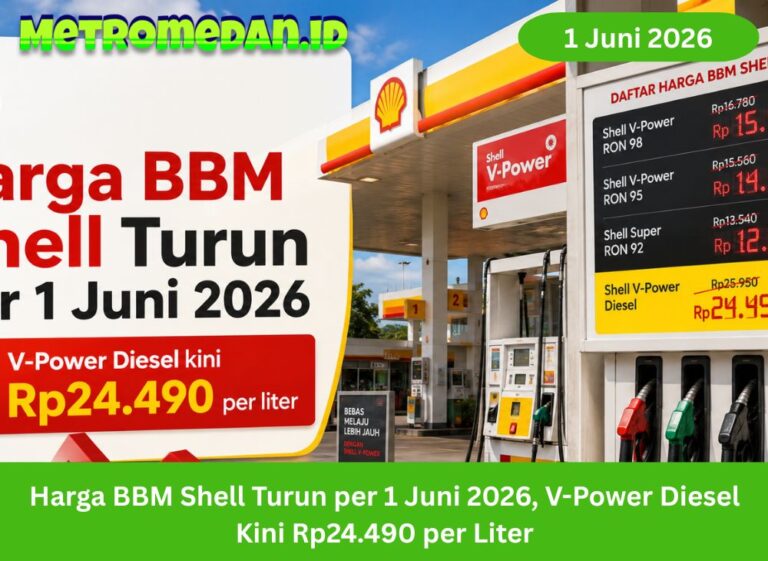 Harga BBM Shell turun per 1 Juni 2026, V-Power Diesel kini Rp24.490 per liter. Simak dampaknya bagi konsumen dan tren harga BBM nonsubsidi.