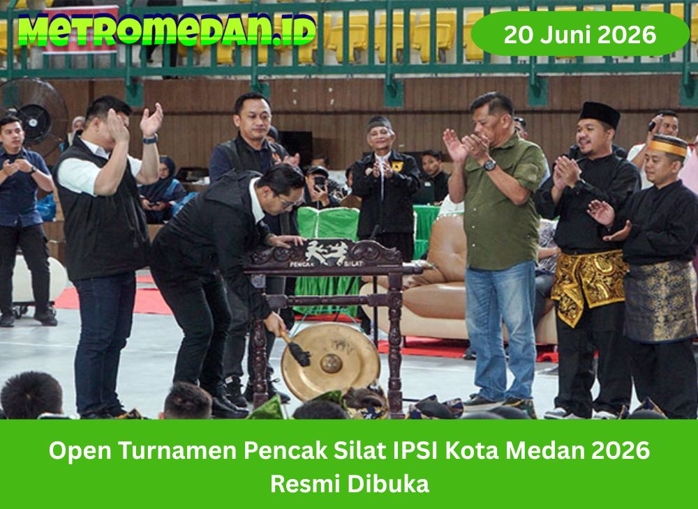Open Turnamen Pencak Silat IPSI Kota Medan 2026 resmi dibuka sebagai ajang pembinaan atlet muda dan pelestarian budaya bela diri Indonesia.