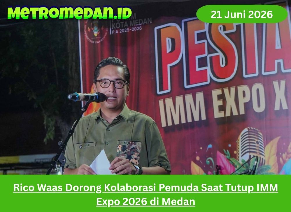 Rico Waas menutup IMM Expo & Arena Fest 2026 di Medan, menyoroti kreativitas mahasiswa, UMKM, dan kolaborasi pemuda untuk pembangunan kota.