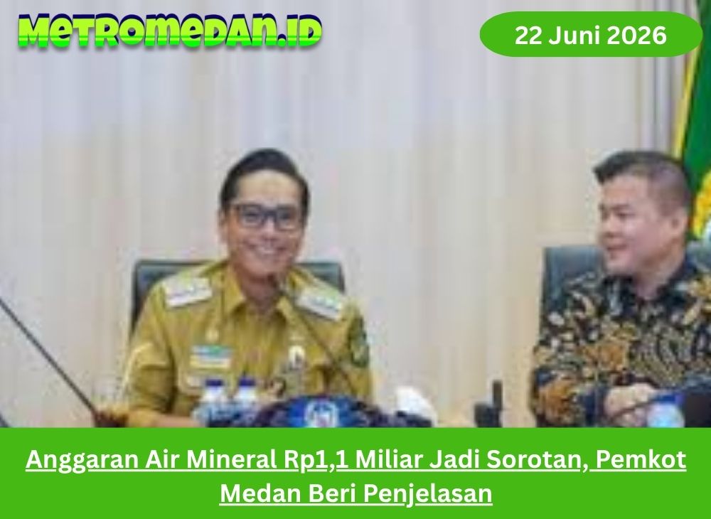 Pemkot Medan menjelaskan anggaran air mineral Rp1,1 miliar yang jadi sorotan publik, disebut sebagai pagu untuk kegiatan pemerintahan setahun.