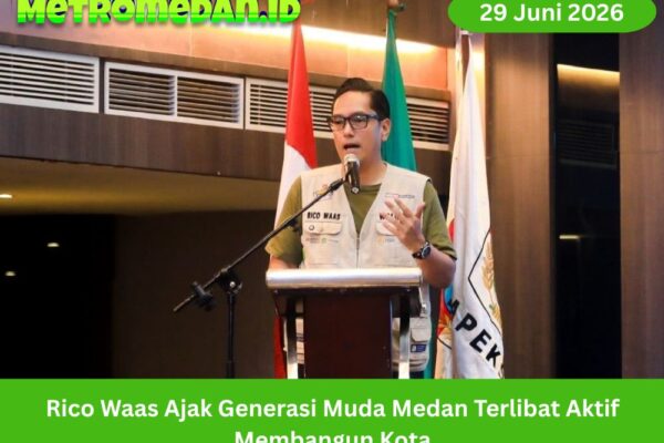 Rico Waas mengajak generasi muda Medan ikut aktif membangun kota melalui ide, kreativitas, dan kolaborasi dalam forum Youth City Changers 2026.