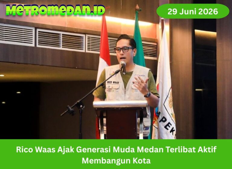 Rico Waas mengajak generasi muda Medan ikut aktif membangun kota melalui ide, kreativitas, dan kolaborasi dalam forum Youth City Changers 2026.