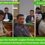 PN Medan menolak eksepsi mantan Kadisdik Langkat Saiful Abdi dalam kasus dugaan korupsi pengadaan smartboard senilai Rp49,9 miliar.