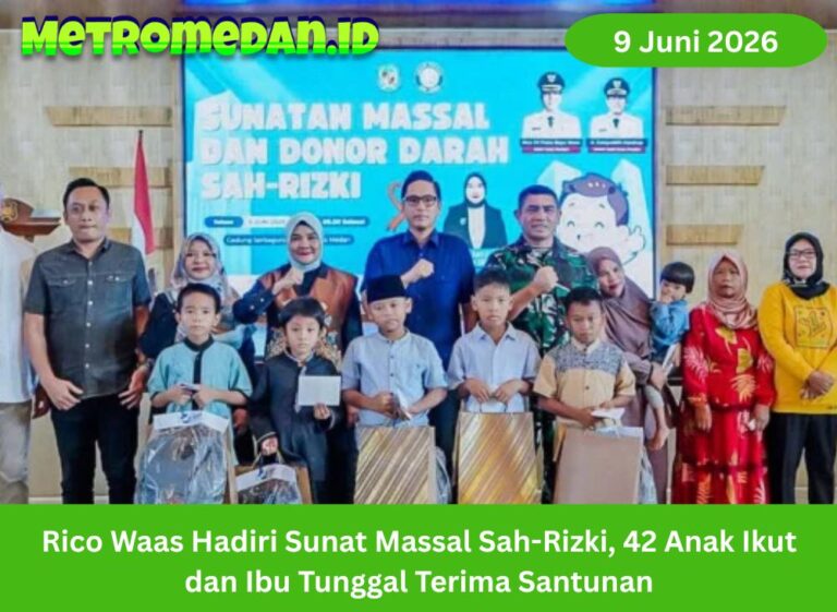 Rico Waas Hadiri Sunat Massal Sah-Rizki, 42 Anak Ikut dan Ibu Tunggal Terima Santunan