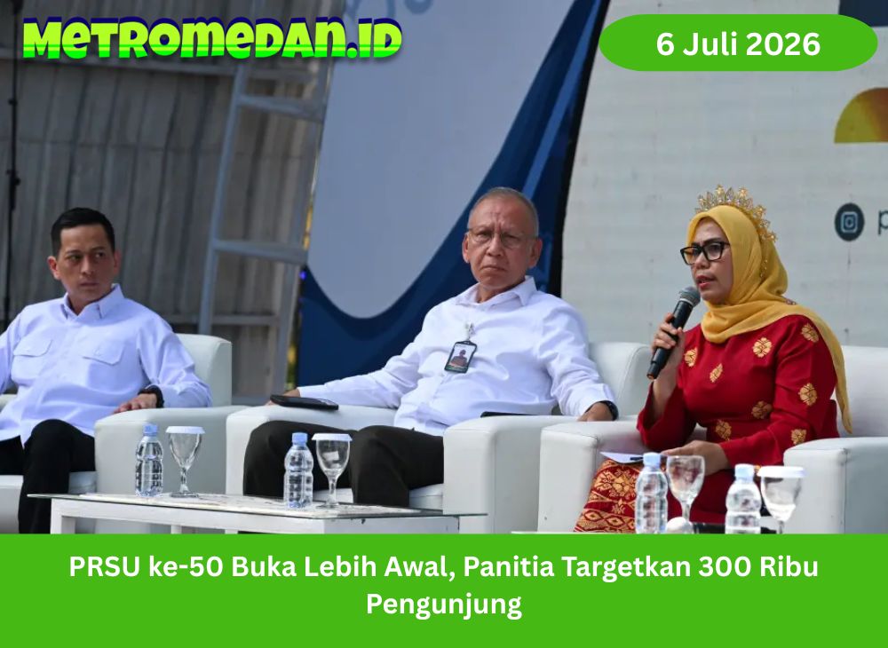PRSU ke-50 di Medan buka lebih awal mulai pukul 10.00 WIB, hadirkan pameran daerah dan hiburan dengan target 300 ribu pengunjung.
