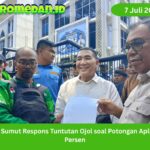 DPRD Sumut merespons tuntutan ojol di Medan soal potongan aplikasi 8 persen dan payung hukum profesi pengemudi online.