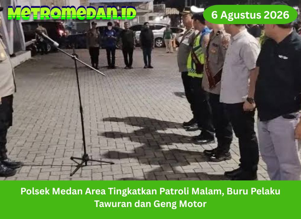 Polsek Medan Area meningkatkan patroli malam untuk mencegah tawuran, geng motor, dan gangguan keamanan serta memburu pelaku yang meresahkan warga.