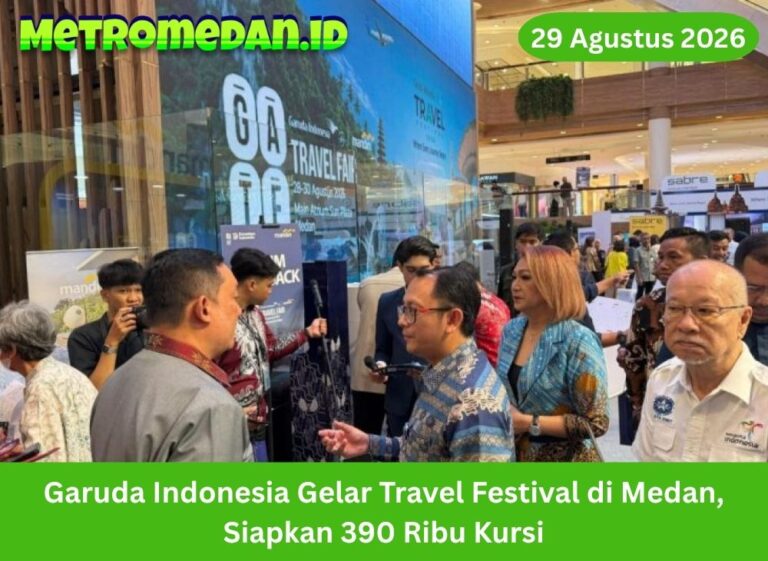 Garuda Indonesia Travel Festival 2026 digelar di Medan dengan 390 ribu kursi penerbangan domestik, internasional, dan umrah hingga 30 Agustus.