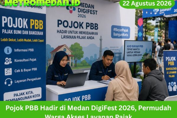 Pojok PBB hadir di Medan DigiFest 2026 untuk mempermudah warga mendapatkan informasi, konsultasi, dan akses layanan Pajak Bumi dan Bangunan secara langsung.