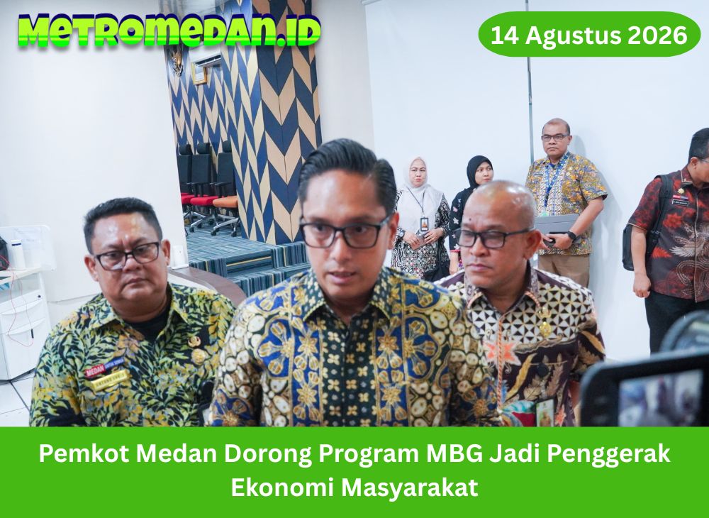 Pemkot Medan mendorong Program Makan Bergizi Gratis menjadi penggerak ekonomi lokal melalui penguatan UMKM, pemasok pangan, dan lapangan kerja.