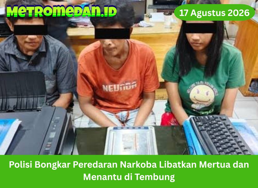 Polisi membongkar dugaan peredaran narkoba di Tembung yang melibatkan mertua dan menantu. Tiga perempuan diamankan bersama barang bukti sabu.