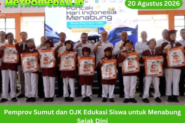 Pemprov Sumut bersama OJK mengedukasi siswa di Medan tentang pentingnya menabung sejak dini untuk membangun kebiasaan mengelola keuangan dengan bijak.
