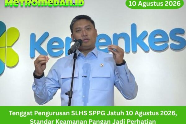 Tenggat pengurusan SLHS bagi SPPG jatuh pada 10 Agustus 2026. Sertifikasi ini penting untuk memastikan standar higiene, sanitasi, dan keamanan pangan.
