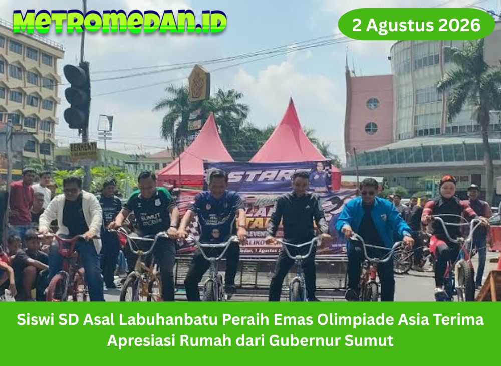 Rico Waas dorong sportivitas atlet muda dalam BMX Drag Bike Piala Wali Kota Medan 2026. Ajang ini menjadi wadah pembinaan dan prestasi olahraga Medan.